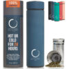 Stainless Steel Thermos with Infuser - Blue