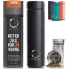 Stainless Steel Thermos with Infuser - Black