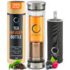 Double Lid Glass Bottle